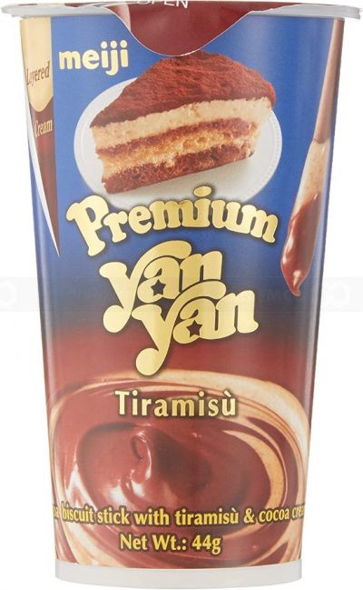 Meiji Yan Yan Premium Tiramisù Biscuits Snack 44g x 80 Cup
