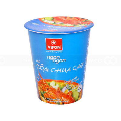 Wholesale Vifon Ngon Ngon Hot Sour Shrimp 60g x 24 Cups (Halal)