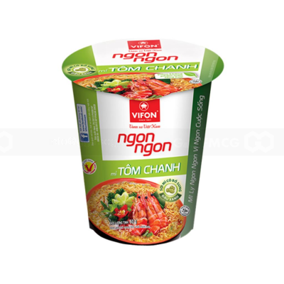 Wholesale Vifon Ngon Ngon Lemon Shrimp 60g x 24 Cups (Halal)