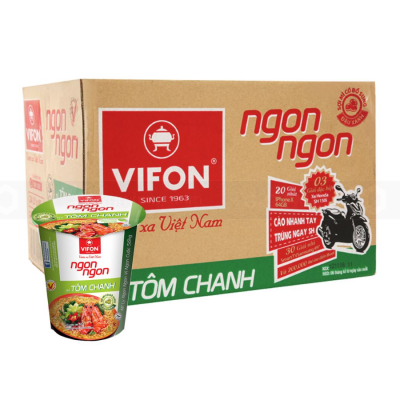 Wholesale Vifon Ngon Ngon Lemon Shrimp 60g x 24 Cups (Halal)