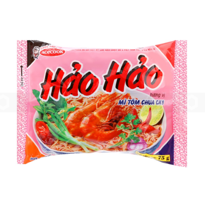 Wholesale Ace Hao Hao Hot Sour Shrimp 75g x 30 Bags (Halal)