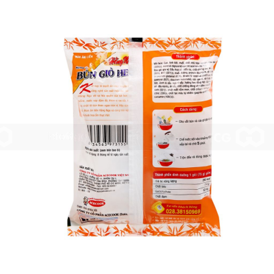 Wholesale Acecook Hang Nga Instant Rice Vermicelli With Pork 75g x 30 Bags