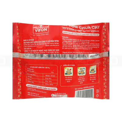 Wholesale Vifon Sour and Spicy Suan Tang Flavour Instant Noodle 80g x 20 Bags