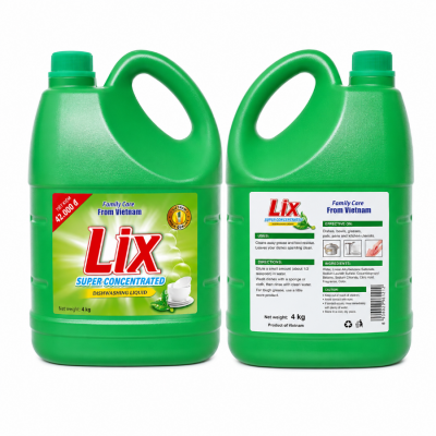 Lix Dishwashing Liquid Green Tea 4Kg