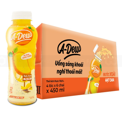 A-Dew Mango Juice Drink With Chia Seeds 450ml x 24 Bottles