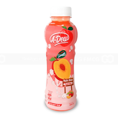 A-Dew Peach Juice Drink With Jelly Coconut 450ml x 24 Bottles