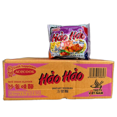 Ace Hao Hao Hot Sate Onion 74g x  30 Bags (Halal)