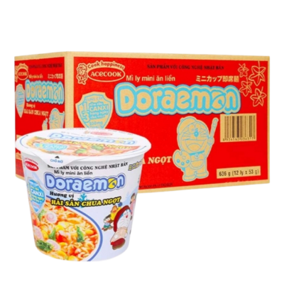Acecook Doraemon Sea Food 53g x 12 Cups
