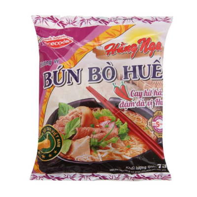 Acecook Hang Nga Hue-style Beef Vermicelli Soup 75g x 30 Bags (Halal)