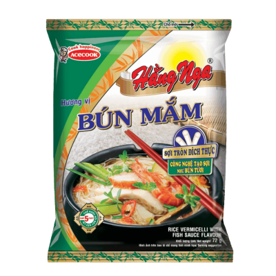 Acecook Hang Nga Instant Rice Vermicelli With Fermented Fish & Shrimp 75g x 30 Bags