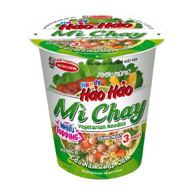 Acecook Hao Hao Handy Vegetarian 66g x 24 Cups