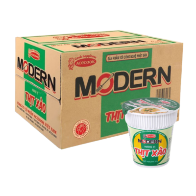 Acecook Modern Fried Meat Instant Noodle 65g x 24 Cups