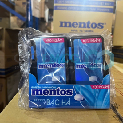 Mentos Sugar Free Candy Mint Flavor 17.5g x 12 Jars x 12 Boxes