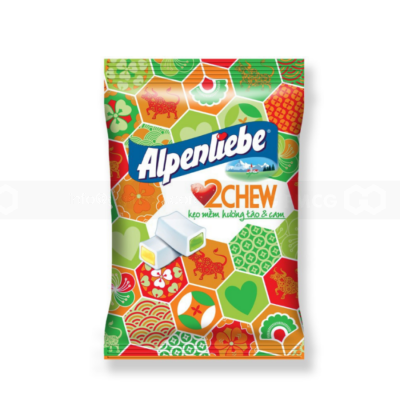 Alpenliebe 2 Chew Apple & Oranges 227.5g x 24 Bags
