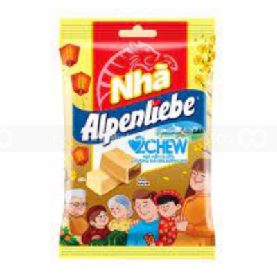 Alpenliebe 2 Chew Black Sugar Milk Tea 115.5g x 45 Bags