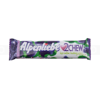Alpenliebe 2 Chew Grapes 24.5g x 16 Sticks x 24 Pouches