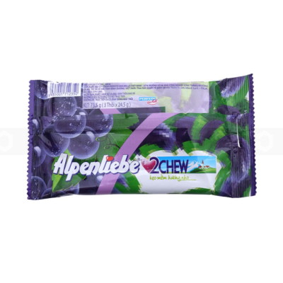 Alpenliebe 2 Chew Grapes 73.5g ( 3 Sticks X 24.5g) x 70 Bags