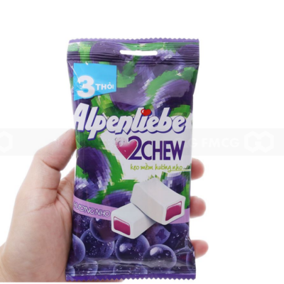Alpenliebe 2 Chew Grapes 73.5g ( 3 Sticks X 24.5g) x 70 Bags