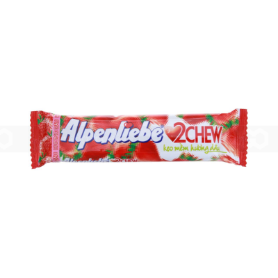 Alpenliebe 2 Chew Strawberry 24.5g x 16 Sticks x 24 Pouches