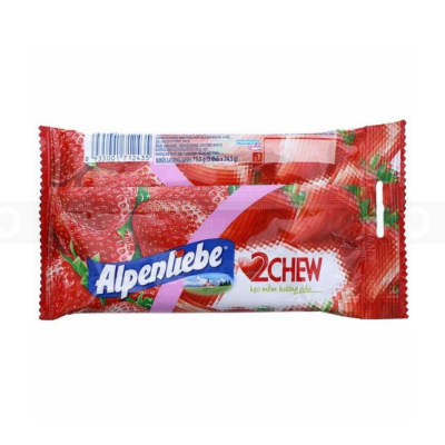Alpenliebe 2 Chew Strawberry 73.5g ( 3 Sticks x 24.5g) x 70 Bags