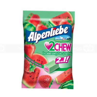 Alpenliebe 2 Chew Strawberry & Watermelon 227.5g x 24 Bags
