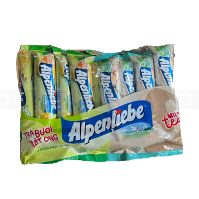 Alpenliebe Grapefruit Honey Tea And Milk Tea 32g x 16 Rolls x 24 Pouches