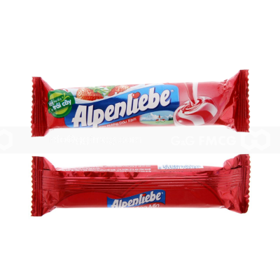 Alpenliebe Strawberry 32g x 16 Rolls x 24 Pouches