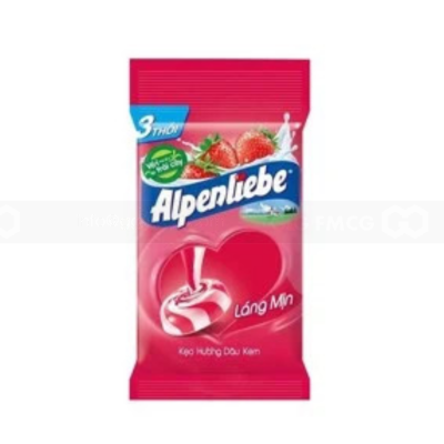 Alpenliebe Strawberry 96g(32g x 3 Rolls) x 70 Bags
