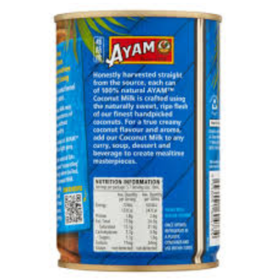 Ayam Pure Coconut Milk 400ml x 12 Cans