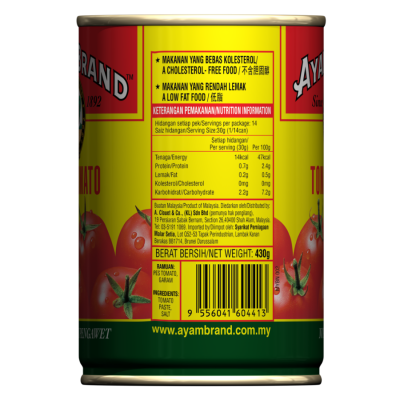 Ayam Puree Tomato 430g x 24 Cans