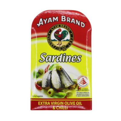 Ayam Sardines With Extra Virgin Olive and Chili Pickled 120g x 24 Cans