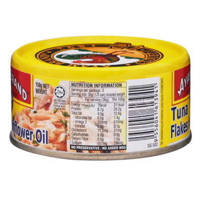 Ayam Tuna Flakes In Sunflower Oil 150G X 24 Cans