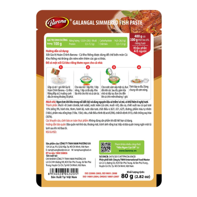 Barona Spice sauce Galangal fish 80g x80 Bags