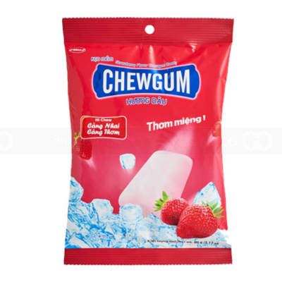 Bibica Strawberry Chewing Gum 90g x 70 Bags