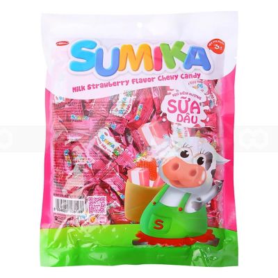 Bibica Sumika Strawberry Milk Candy 350g x 20 Bags