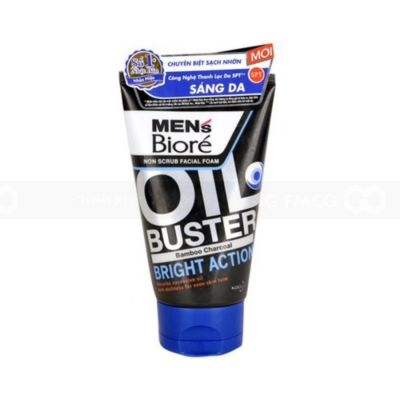 Biore Men’s Non Scrub Facial Foam Oil Buster Bright Action 50g x 48 Tubes