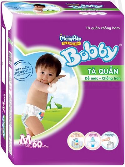 Diapers Bobby Fresh Pants (M - 60 pcs/bag)