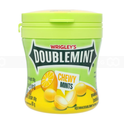 Wrigley's Doublemint Chewy Lemon & Mint Candies 80g x 6 Jar x 6 Boxes