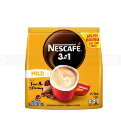 Wholesale Nescafe 3in1 Mild 18gr x 25 sticks x 24 bags