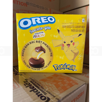 Wholesale Cadbury Oreo Chocolate Pie 360g x 8 Boxes - Pikachu Version