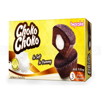 Choko Choko Cream Milk Filling Cupcake 75g x 16 Boxes