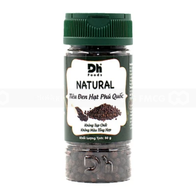 Wholesale Phu Quoc DH Foods Whole Black Peppercorn 50g x 48 bottles