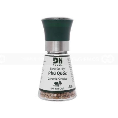 Wholesale Phu Quoc DH Foods Whole White Peppercorn - Ceramic ginder 45g x 24 bottles
