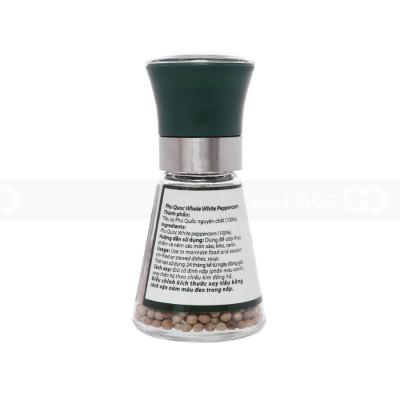 Wholesale Phu Quoc DH Foods Whole White Peppercorn - Ceramic ginder 45g x 24 bottles
