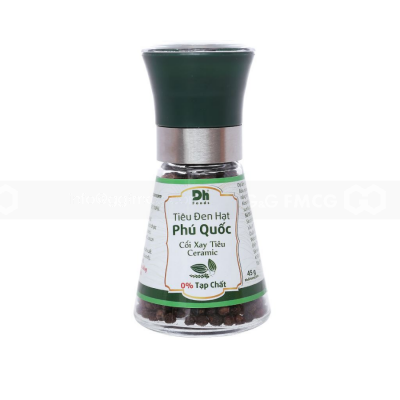 Wholesale Phu Quoc DH Foods Whole Black Peppercorn - Ceramic ginder 45g x 24 bottles