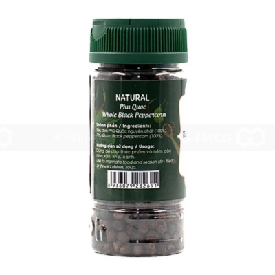 Wholesale Phu Quoc DH Foods Whole Black Peppercorn 50g x 48 bottles