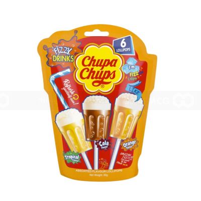 Chupa Chups Fizz Lollipop Bundle 90gr x 48pcs
