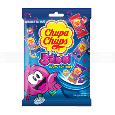 Chupa Chups Big Babol Mix Fruit Flavor 160g (4g x 40 pcs x 40 Bags)