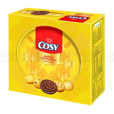 Cosy Assorted Butter Cookies Taste Chocolate 378g(63g x 2 Bags + 84g x 3 Bags) x 8 Boxes
