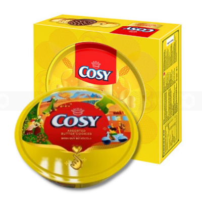 Cosy Assorted Butter Cookies Taste Chocolate 378g(63g x 2 Bags + 84g x 3 Bags) x 8 Boxes